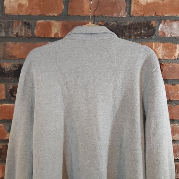 J. Crew Gray 2-Button Sweater-Blazer Classic Preppy Academia Workwear Women's L - Picture 7 of 8